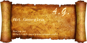 Abt Georgina névjegykártya